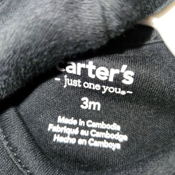 Carter's Baby Halloween Skeleton Jumpsuit w/ Beanie Hat - Size 3m - NWT - Picture 3 of 4